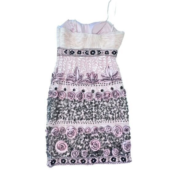 NWT Sue Wong Beaded Ribbon Embroidered Evening Formal Dress Size 4 $428 PINK - Picture 6 of 16